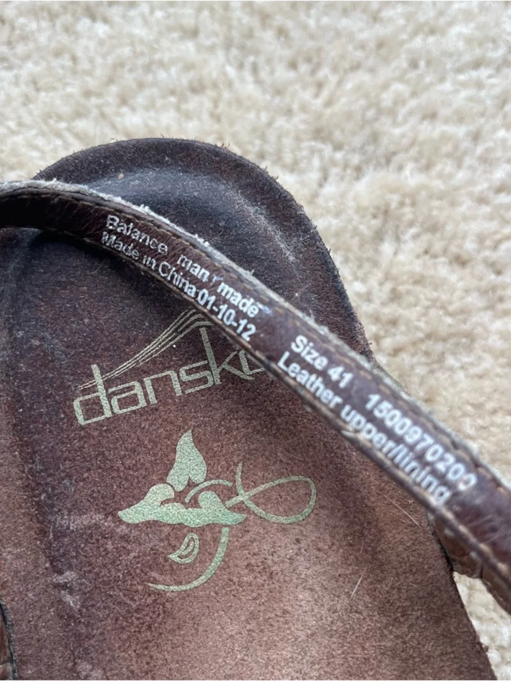 Dansko Jolie Gold Strappy Leather Comfort Cork Sandals - Sz 41 (10.5-11) - VGUC